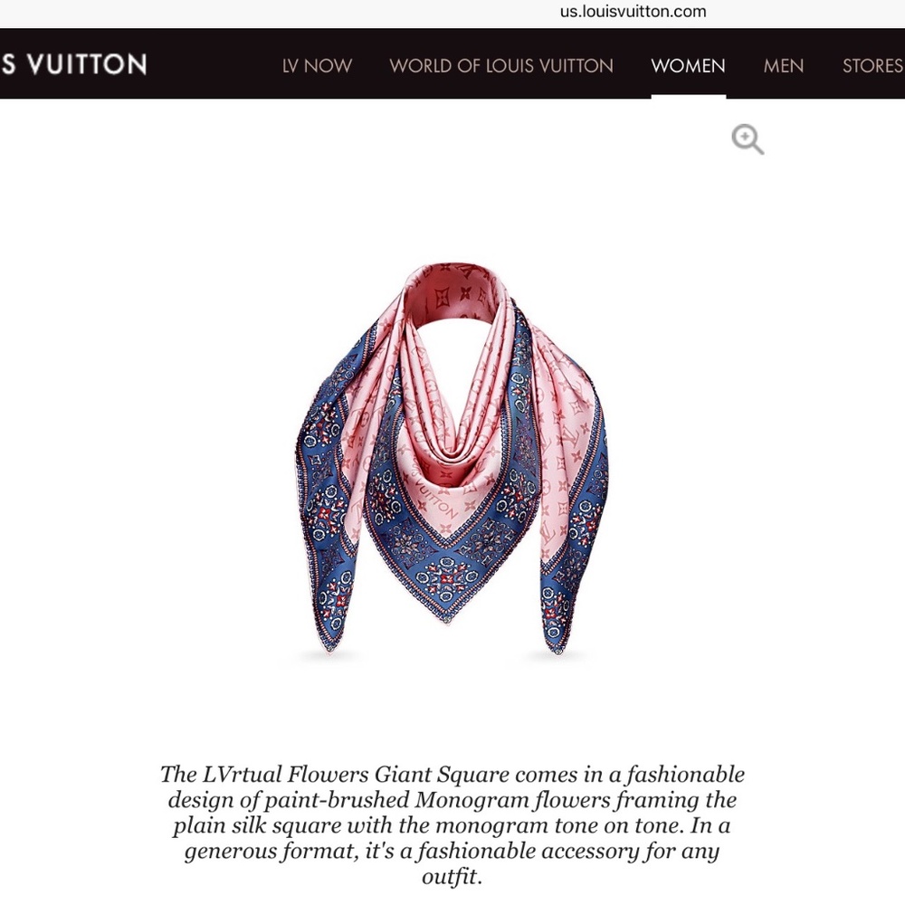 New Louis Vuitton Scarf Monogram Giant Pink Silk Oversize Wrap - Picture 13 of 14